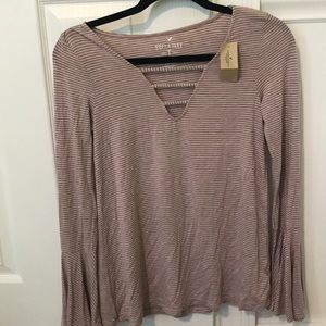 American eagle stripped long sleeved shirt
